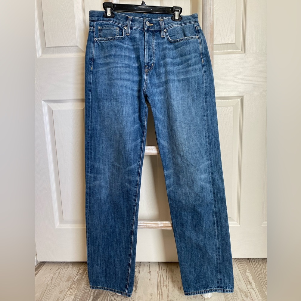 Outerknown Statesman relaxed fit jeans in Catalina Blue size 30”x 32”